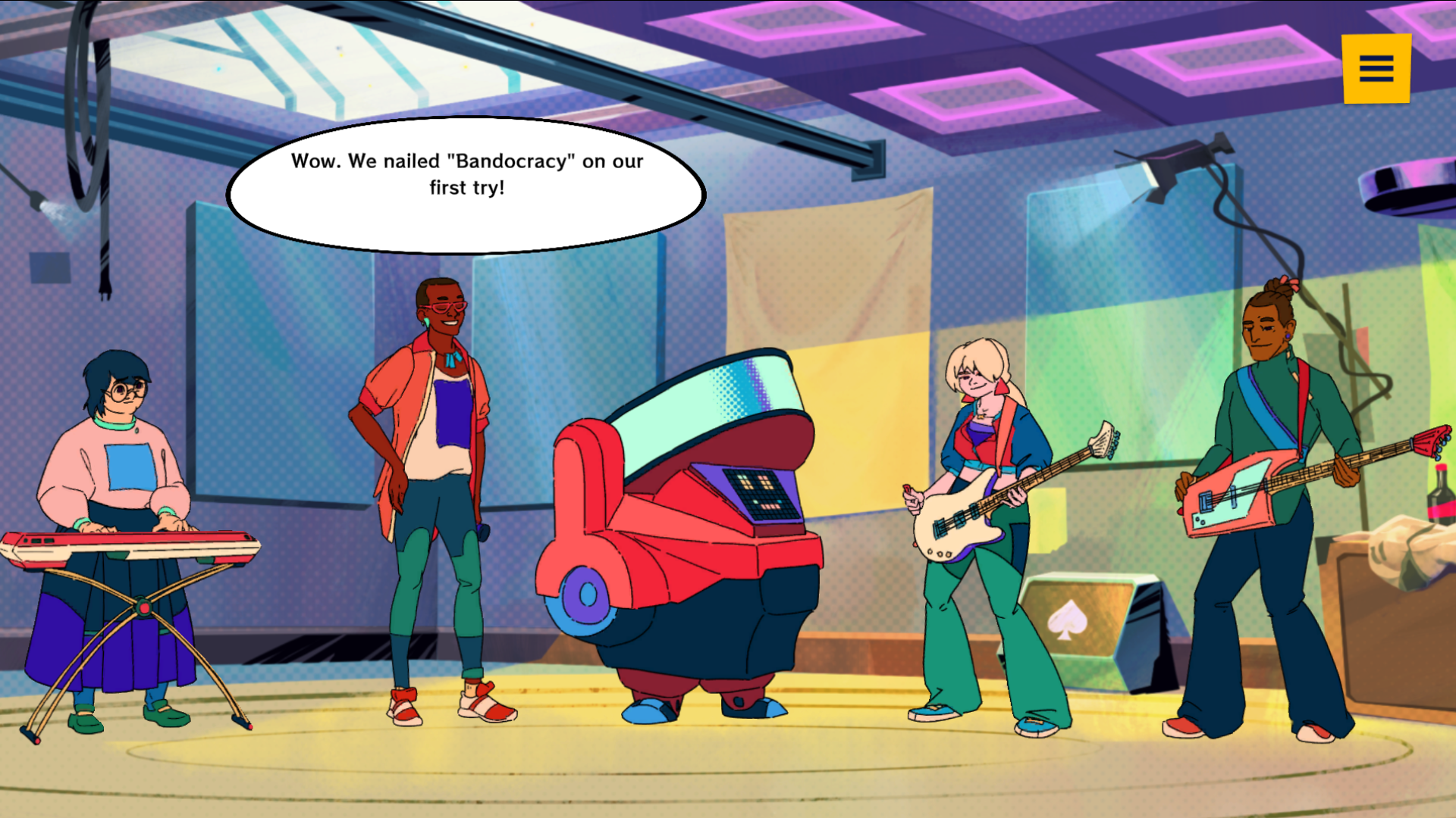 Bandocracy screenshot — a first attempt at a song
