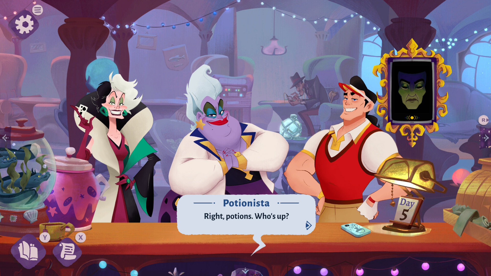 Ursula, Gaston, and Evil Queen